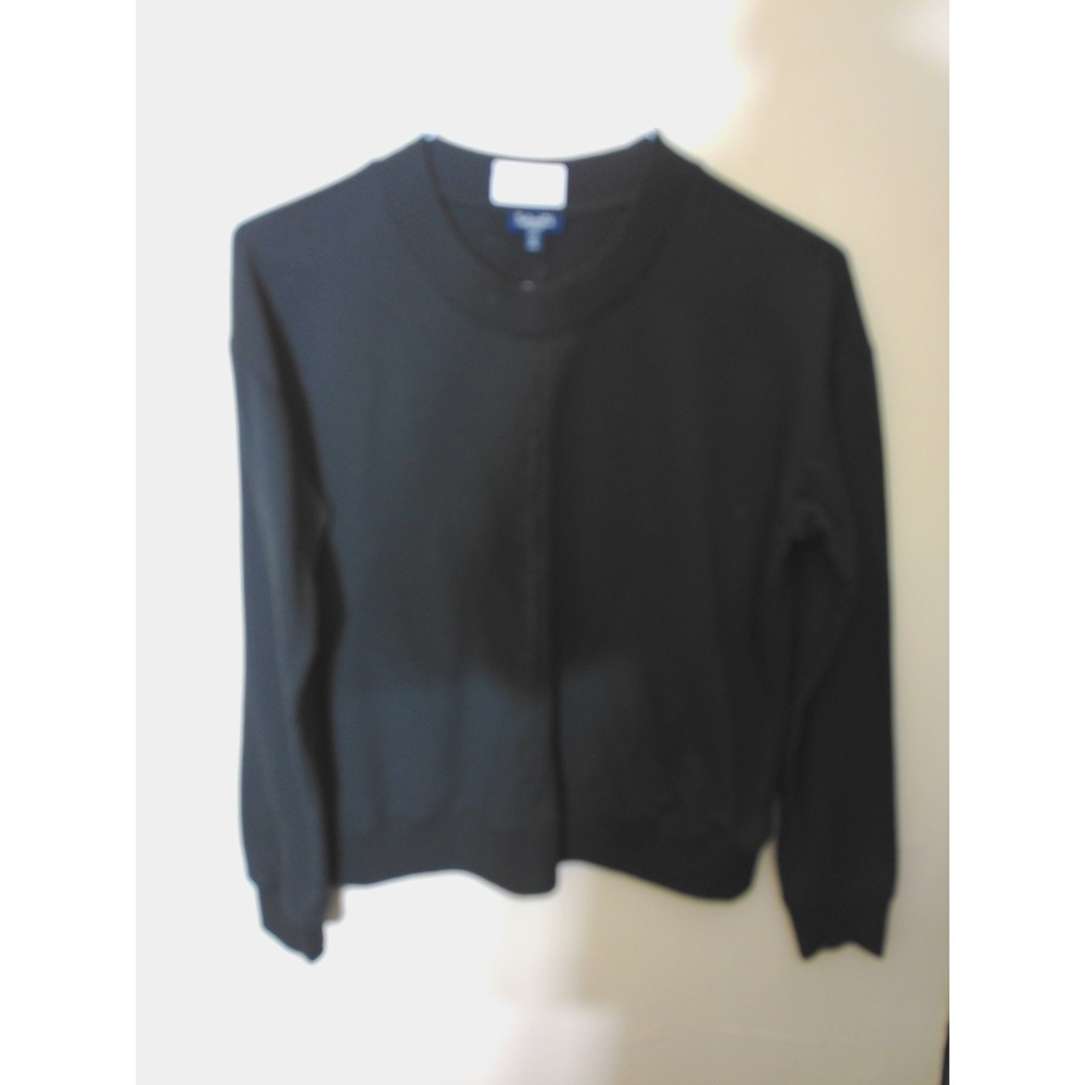 Splendid Sweatshirt Womens Medium Black Exposed Seam Crew Neck Casual RF2K26X